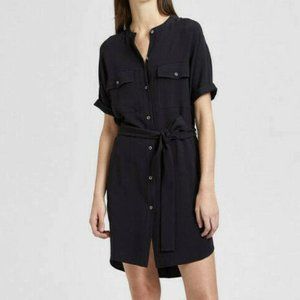 Theory Belted Black Rosina Cargo Dress Sz S